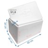 Pojemnik termiczny 51l – styrobox z pokrywką do żywności i transportu chłodniczego