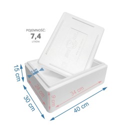 Styrobox 7,4 litra – kompaktowy pojemnik termoizolacyjny z pokrywką do żywności