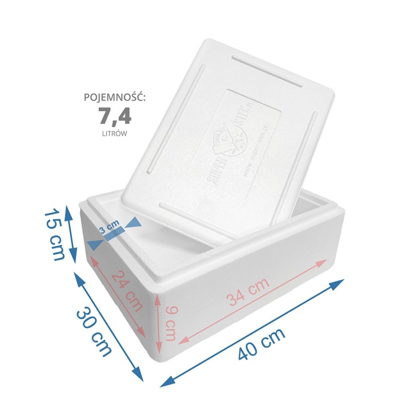 Styrobox 7,4 litra – kompaktowy pojemnik termoizolacyjny z pokrywką do żywności Styrobox 7,4 litra – kompaktowy pojemnik termoizolacyjny z pokrywką do żywności