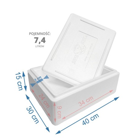 Styrobox 7,4 litra – kompaktowy pojemnik termoizolacyjny z pokrywką do żywności