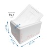 Styrobox 15,5 litra – pojemnik termoizolacyjny z pokrywką do żywności i farmaceutyków