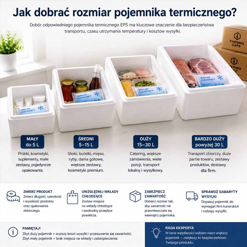 Jak dobrać rozmiar pojemnika termicznego?